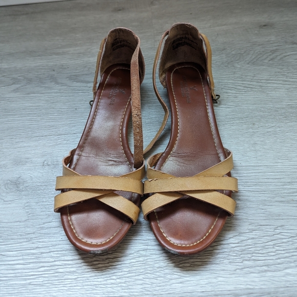 American eagle brown strappy sandals size 8 - Picture 4 of 5